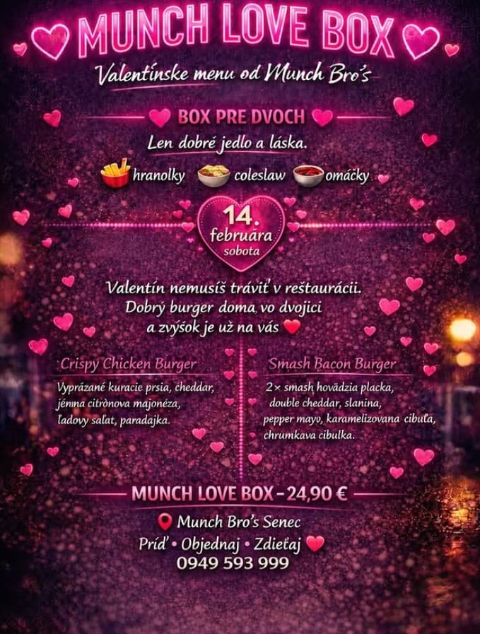 Munch Love Box - Valentínske menu pre dvoch